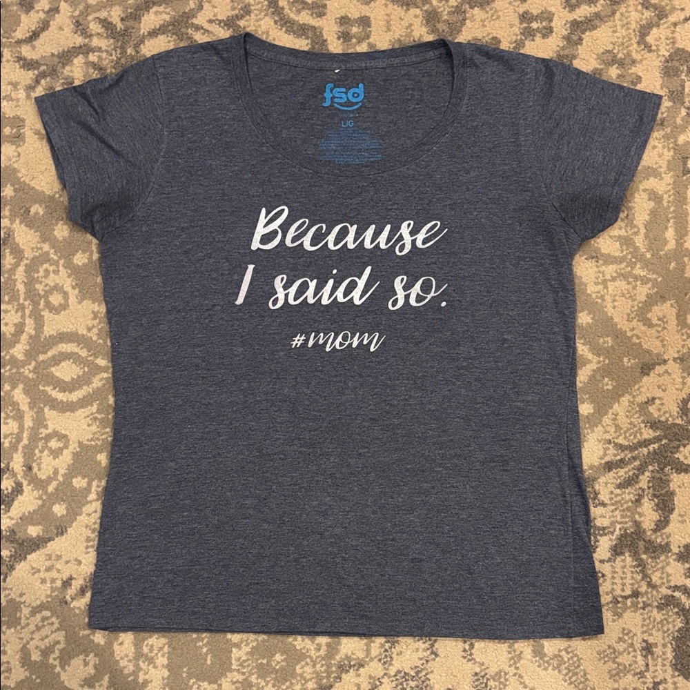 Gray Graphic T-Shirt with White Text